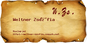 Weltner Zsófia névjegykártya